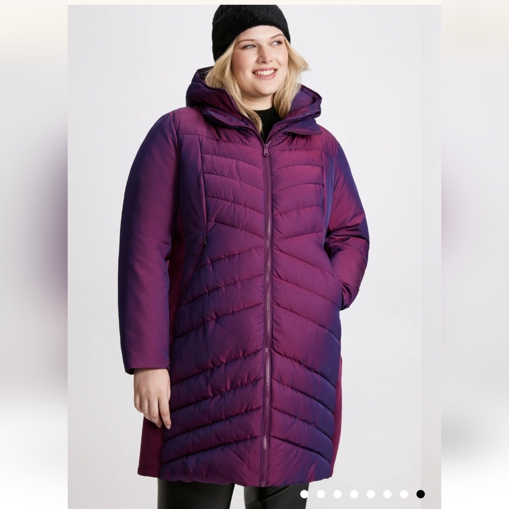NWT Laura Irridescent Puffer Coat